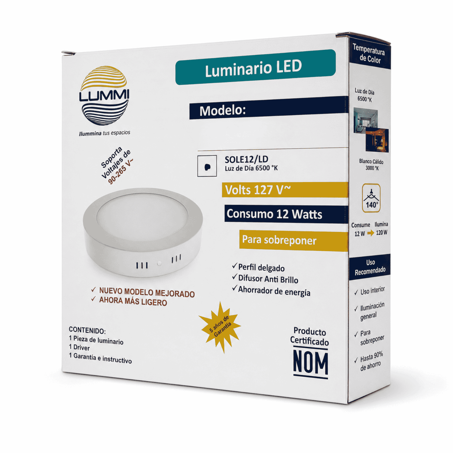 SOBREPONER 12W BLANCO LZ/BCA
