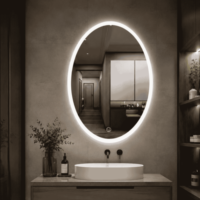 ESPEJO OVALO LUX 60X52CM CRLX