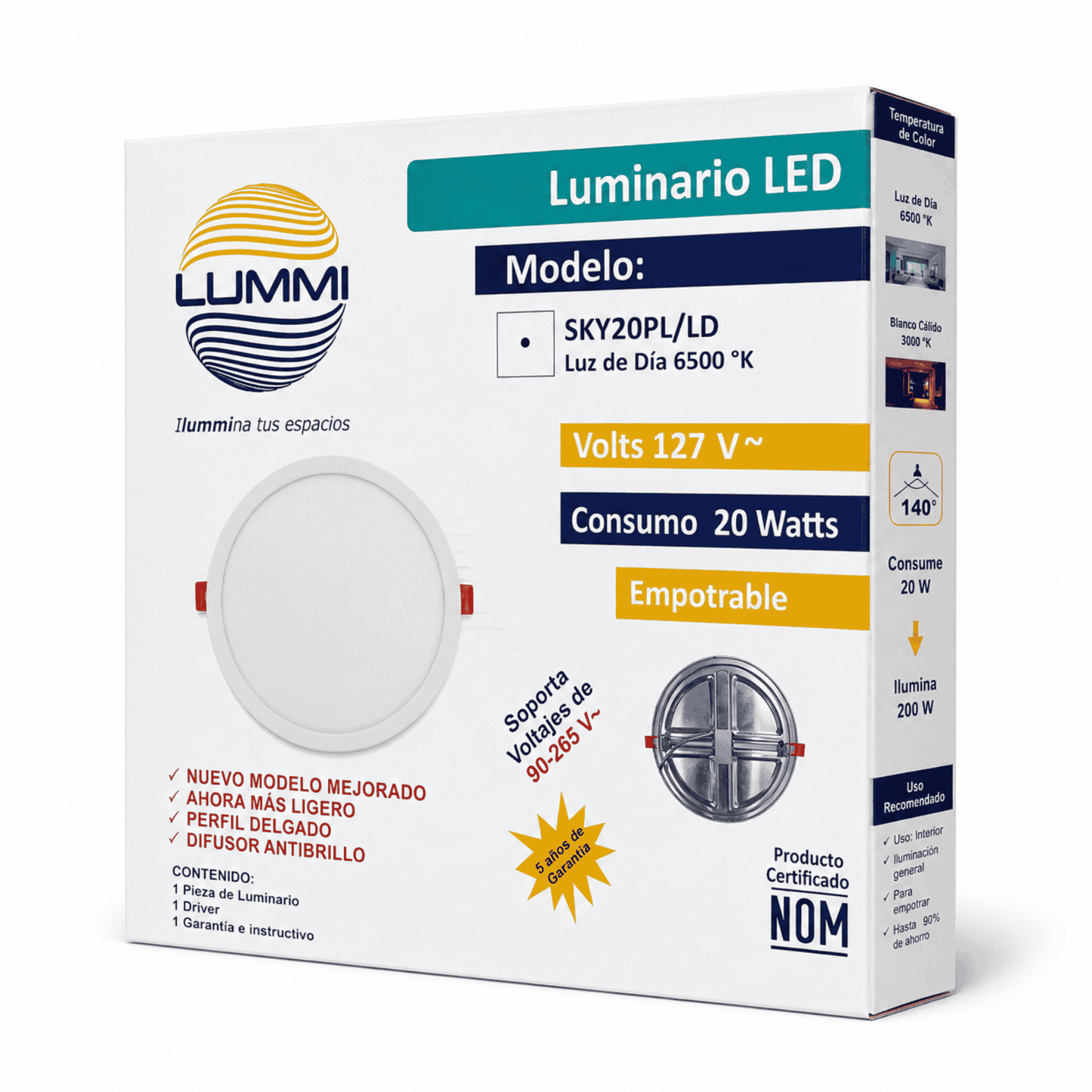 LÁMPARA 20W CIRCULAR AJUSTABLE BCA
