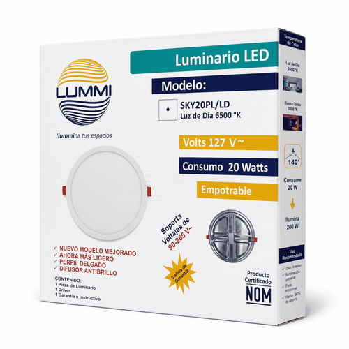 LÁMPARA 20W CIRCULAR AJUSTABLE BCA
