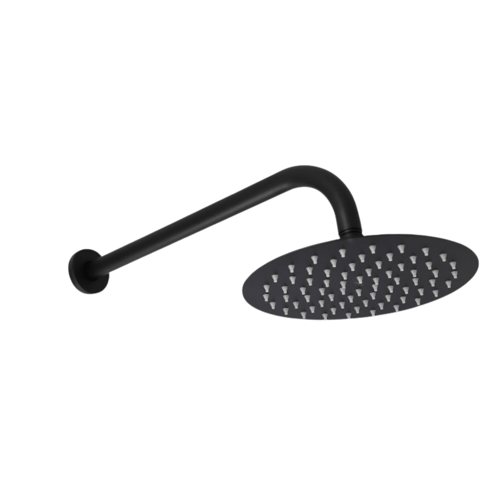 REGADERA REDONDA NEGRO MT 20X20 C/BRAZO DICA