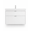 MUEBLÉ SPAZIO LACADO BRILLO BLANCO C/PLACA CERAMICA BLANCA