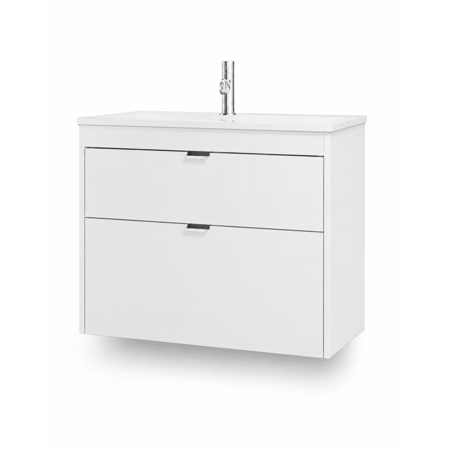 MUEBLÉ SPAZIO LACADO BRILLO BLANCO C/PLACA CERAMICA BLANCA