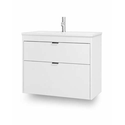 MUEBLÉ SPAZIO LACADO BRILLO BLANCO C/PLACA CERAMICA BLANCA