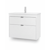 MUEBLÉ SPAZIO LACADO BRILLO BLANCO C/PLACA CERAMICA BLANCA